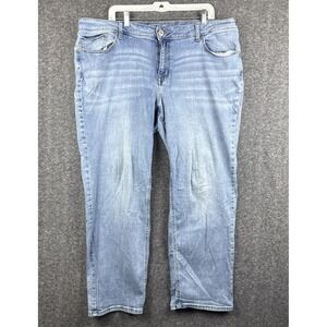 Maurices Jeans Women's Plus 22W Short Stretch Jeans Mid Rise Light Whisker